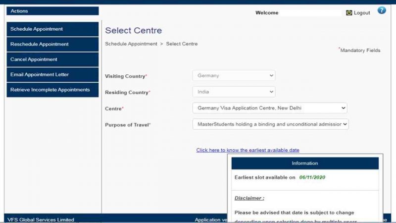 EXCLUSIVE: Germany student visa appointments available in VFS Delhi - Global Education Times (GET News)