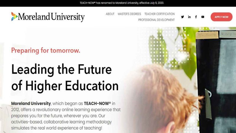 Teach-Now rebrands as Moreland University - Global Education Times (GET News)