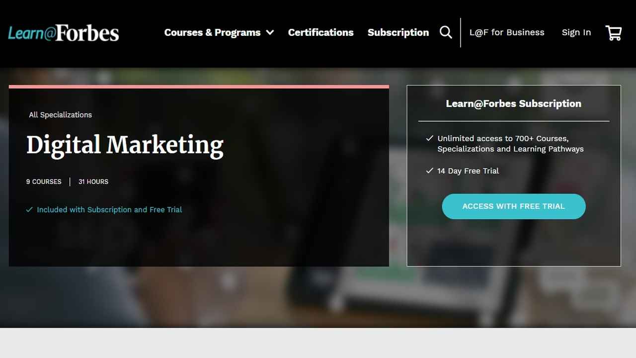 Learn@Forbes launches online digital marketing courses